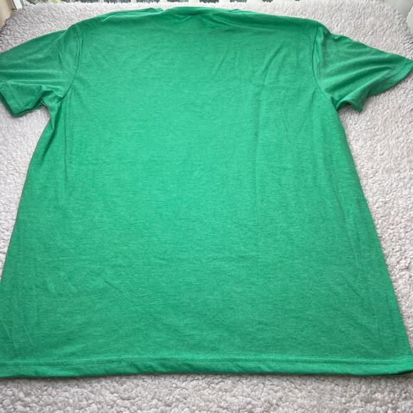 St. Patty's Day Coffee and Gnomes Green Tee Large - Picture 4 of 6